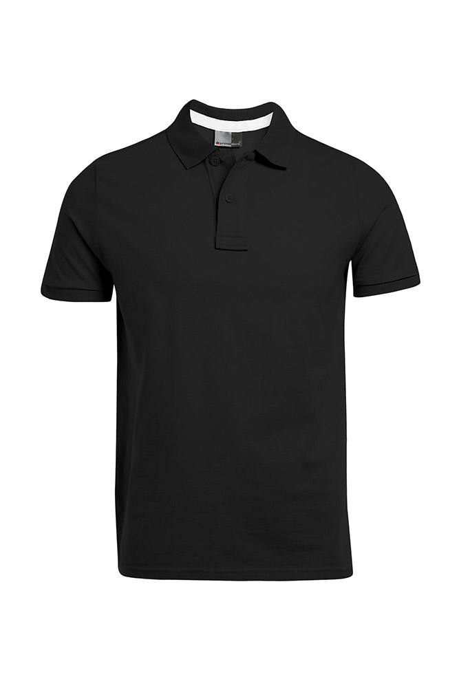 Single-Jersey Poloshirt Plus Size Herren Sale, Schwarz-Weiß, XXXL