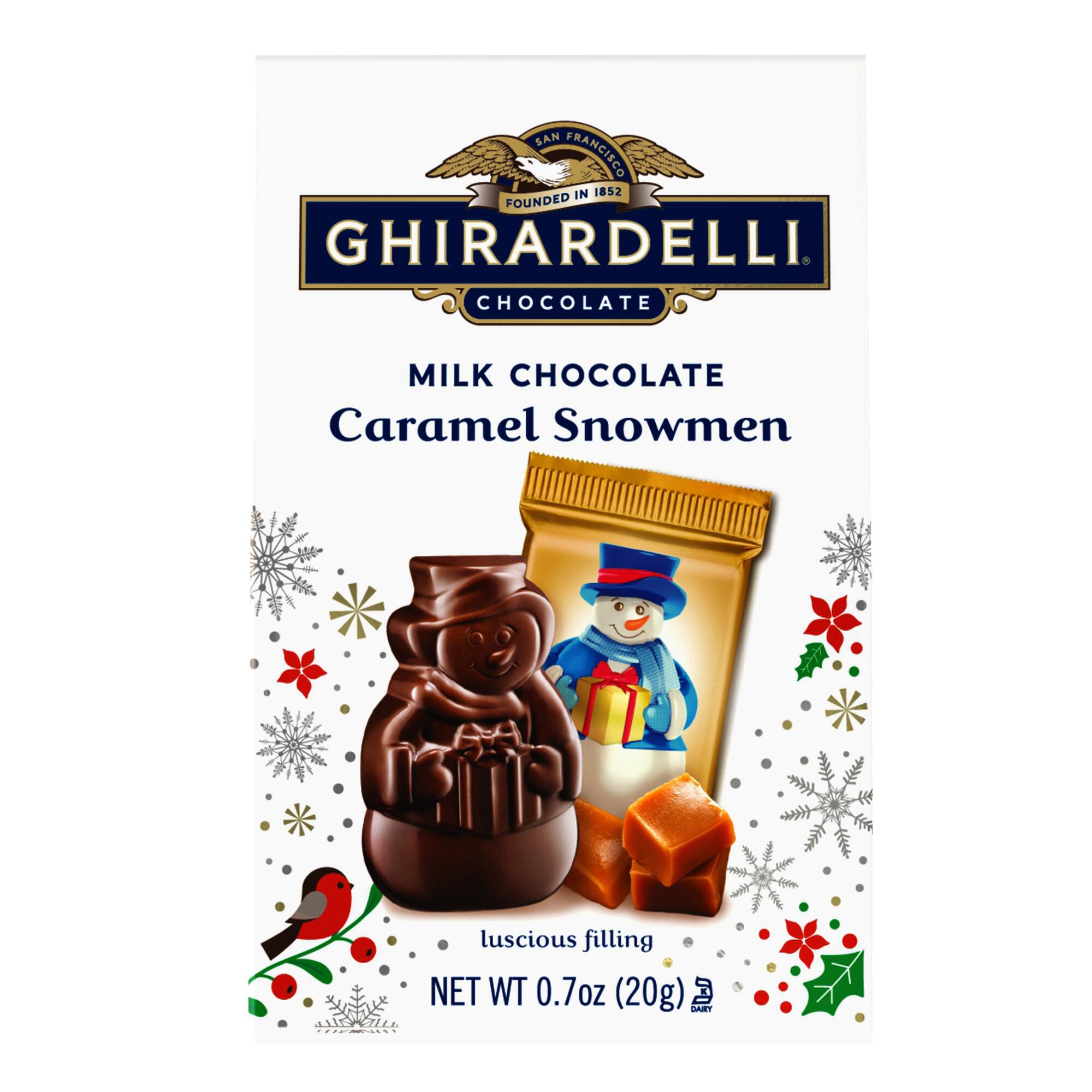 Ghirardelli Caramel Milk Chocolate Snowmen Mini Bag Set of 6 by World Market