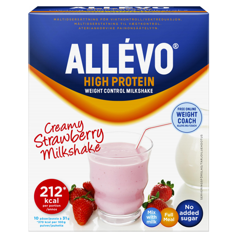 Måltidsersättning Milkshake "Creamy Strawberry" 10 x 31g - 65% rabatt