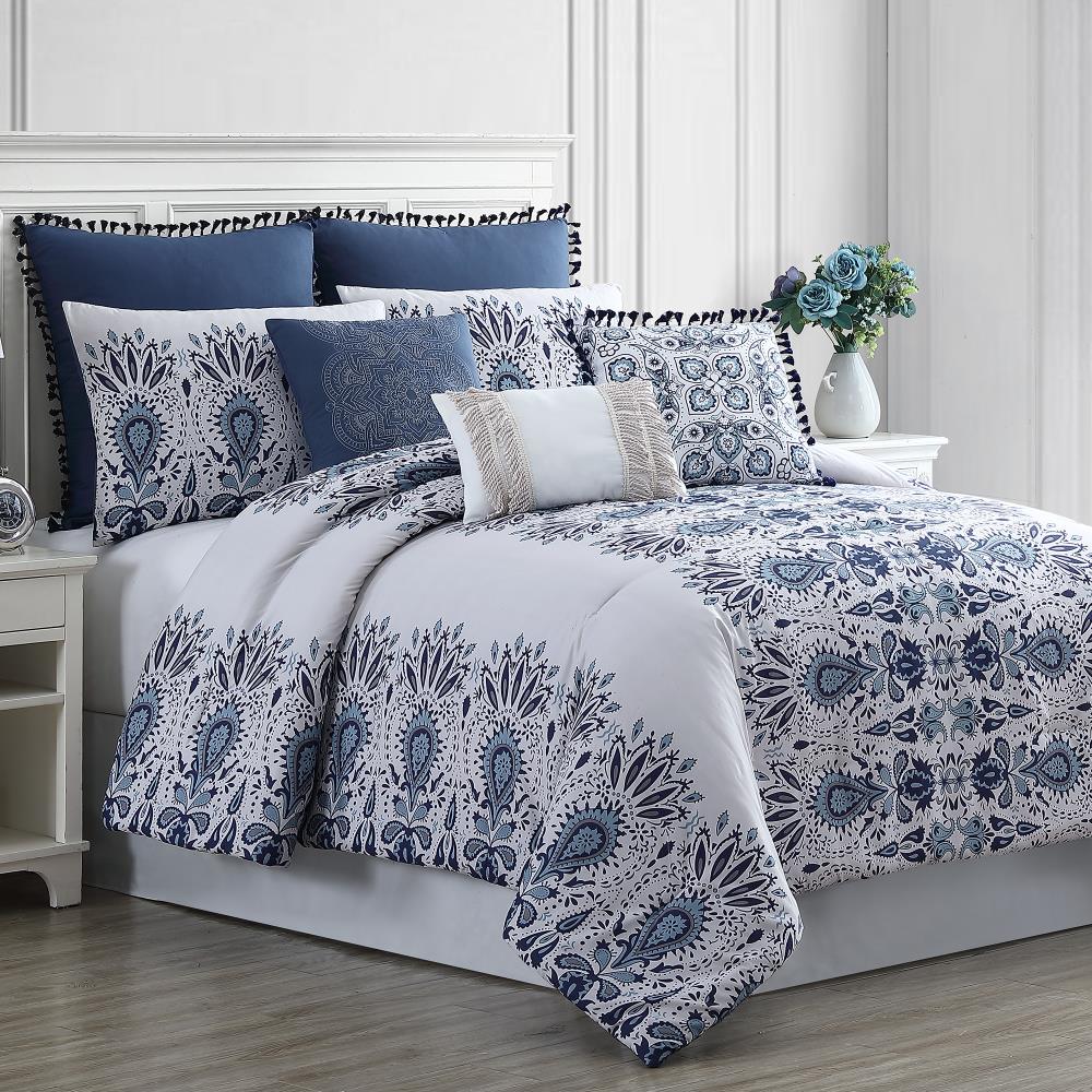 Amrapur Overseas Karina comforter set Multi Multi Reversible Queen Comforter (Blend with Polyester Fill) | 38EBJQCF-KNR-QN