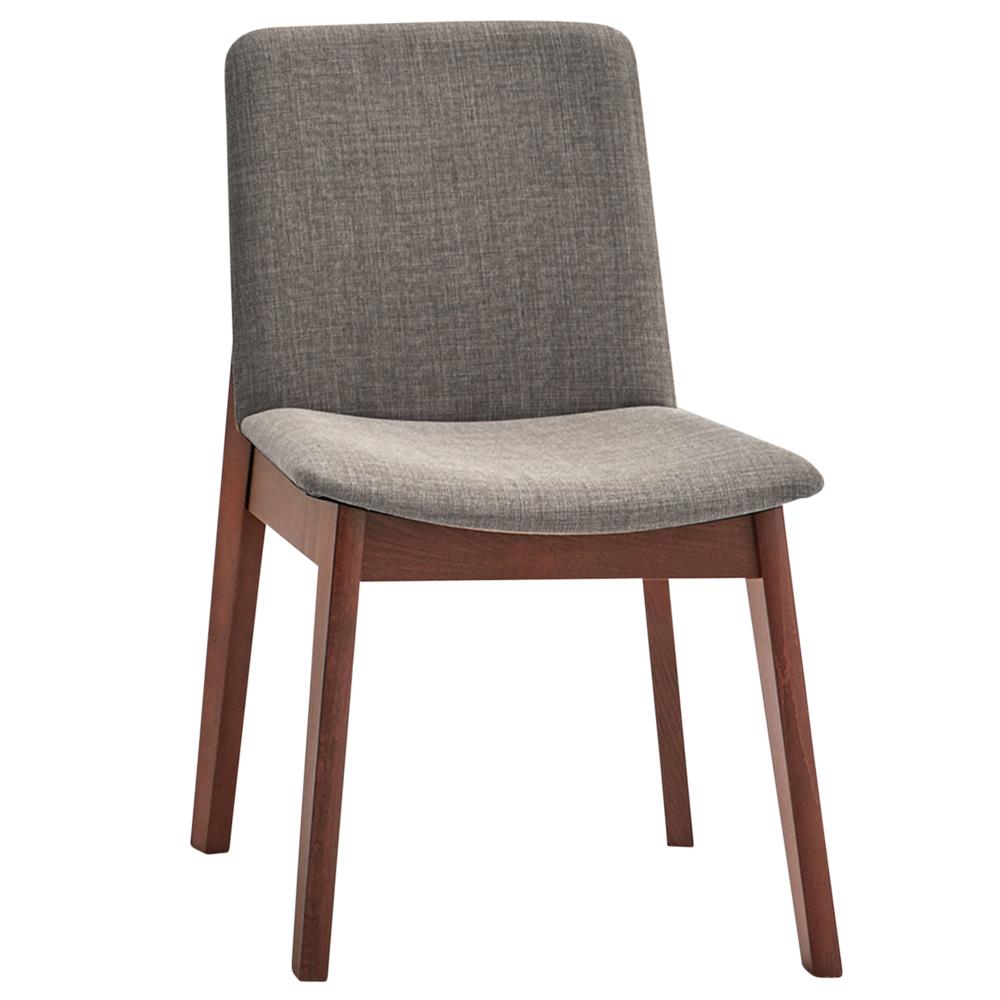 Worldwide Homefurnishings Set of 2 Contemporary/Modern Polyester/Polyester Blend Upholstered Dining Side Chair (Wood Frame) in Gray | 202-613GY