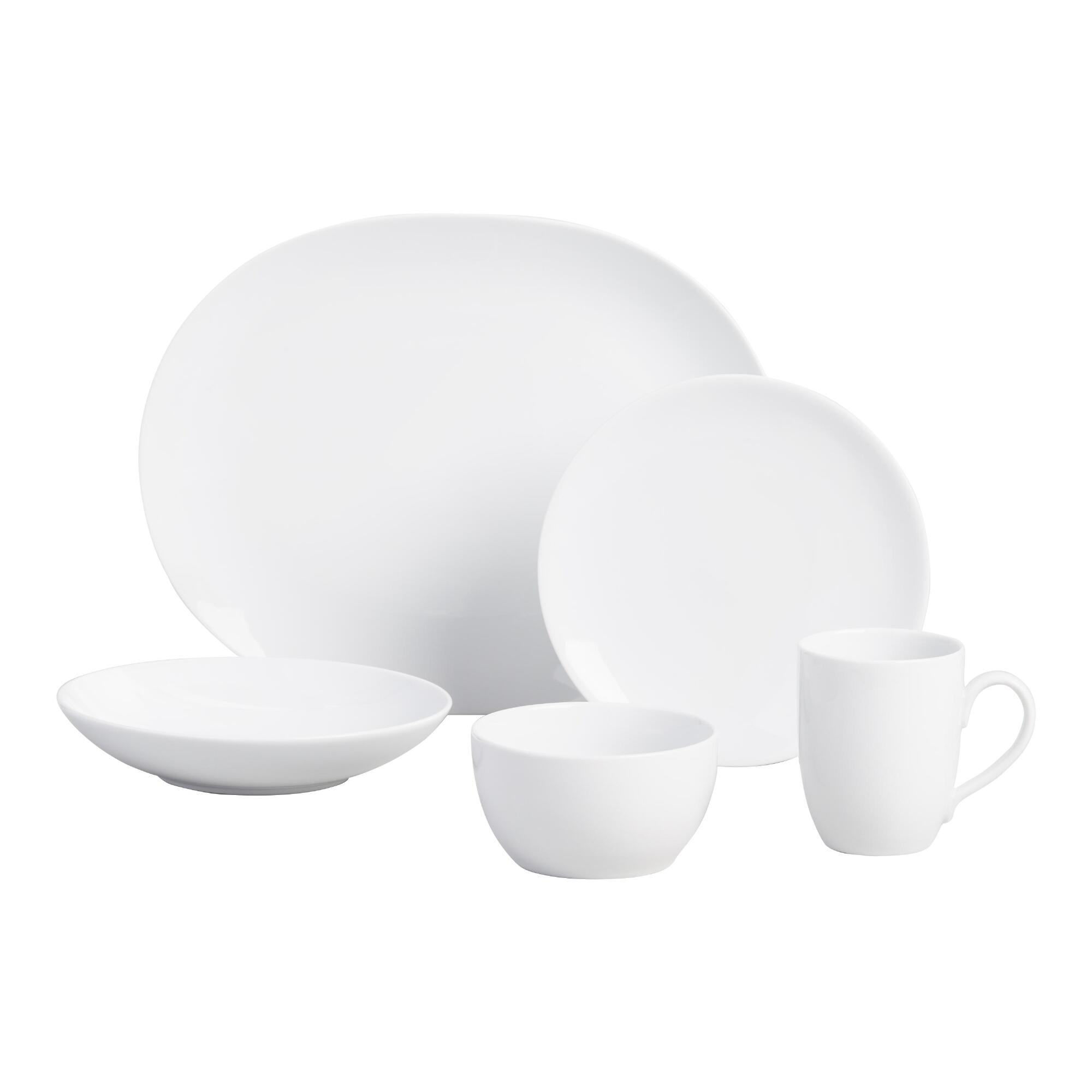 White Porcelain Coupe Dinnerware Collection by World Market