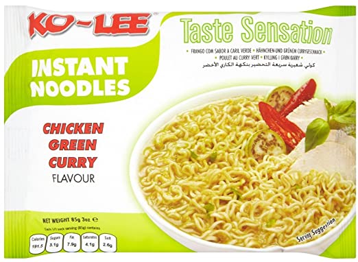 Ko-lee Instant Noodles Chicken Green Curry 85g