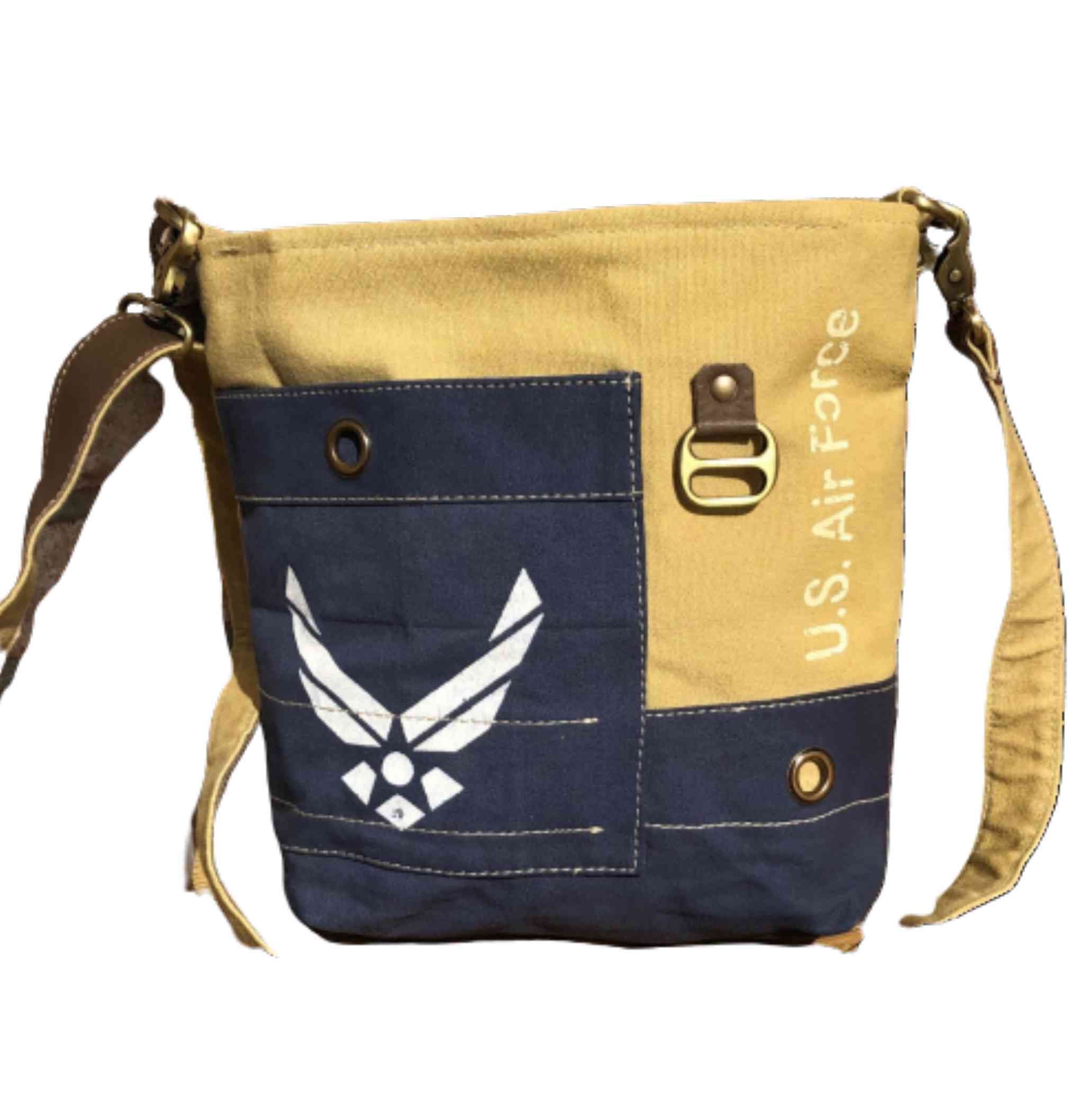 Us Air Force Canvas Crossbody Bag From Repurposed Military Upcycled Bags Shoulder Purse Mom Wife