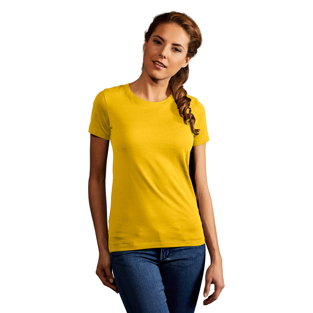 Premium T-Shirt Damen, Gelb, XL