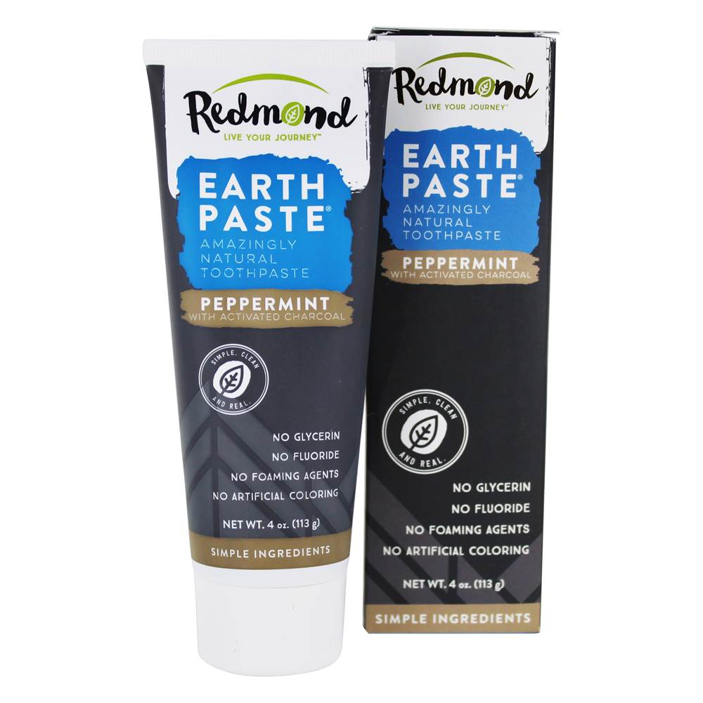 Redmond Trading - Earthpaste Amazingly Natural Toothpaste Peppermint with Activated Charcoal - 4 oz.