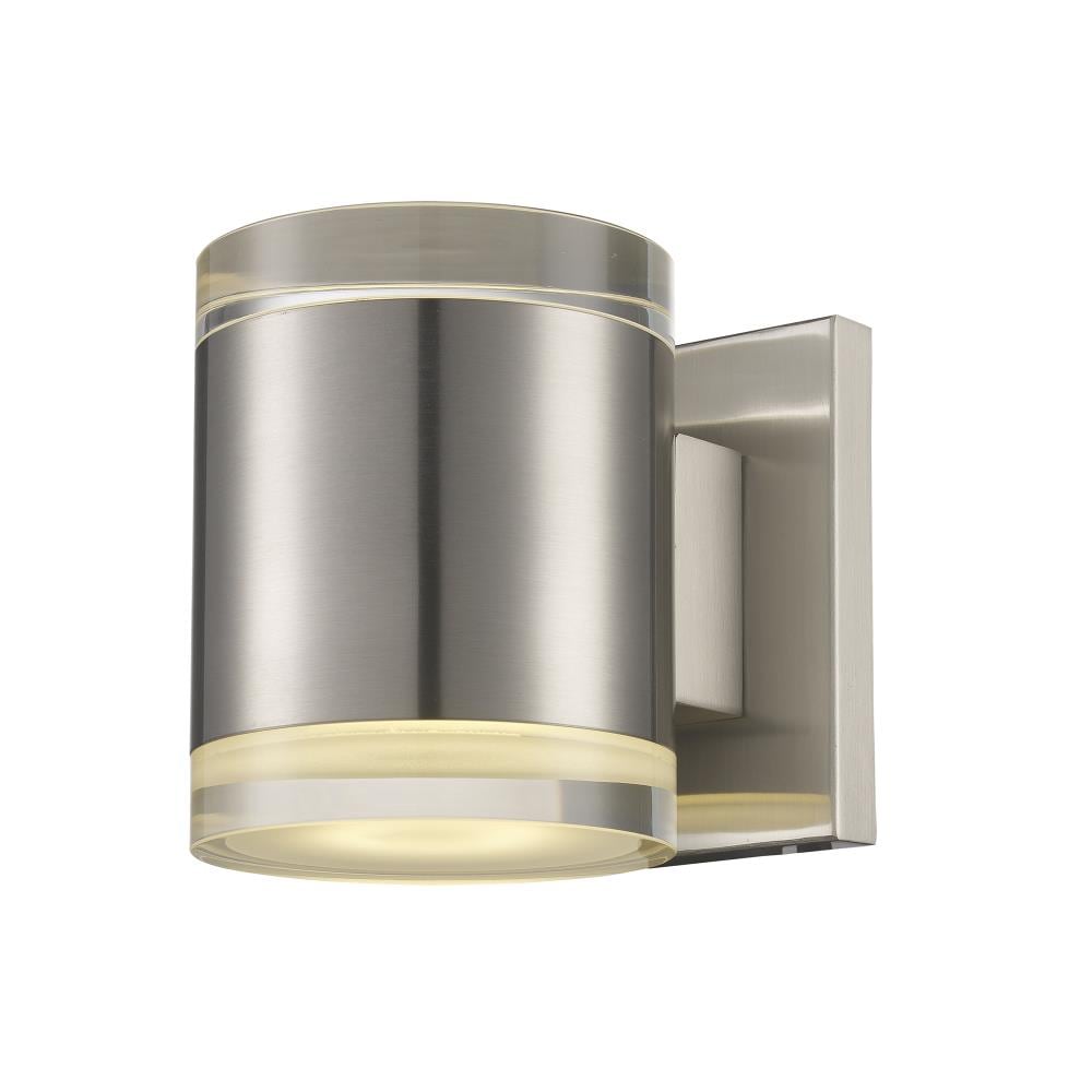 Lucid Lighting 4 in Indoor Armed Wall Sconce, Includes Integrated LED Lights, Blends with Modern and Contemporary Style, Acrylic Glass, Canister
