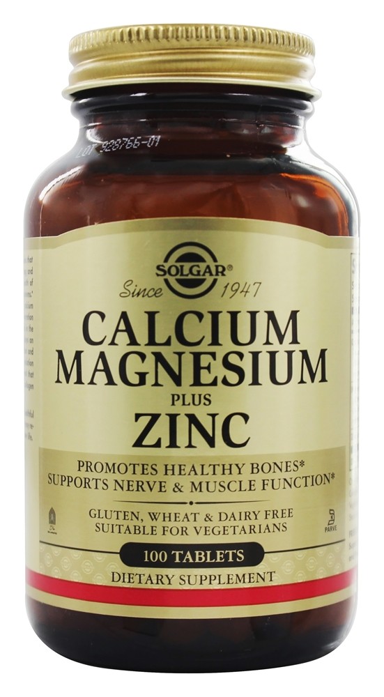 Solgar - Calcium Magnesium Plus Zinc - 100 Tablets
