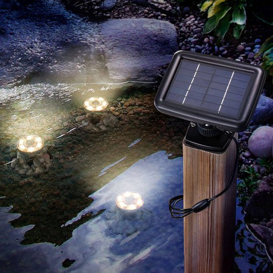 LED-aurinko-vedenalainen spotti 3 kpl