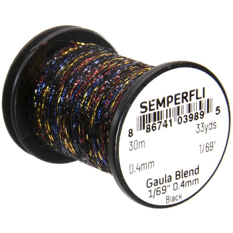 Semperfli Spooled Gaula Black 1/69" Tinsel