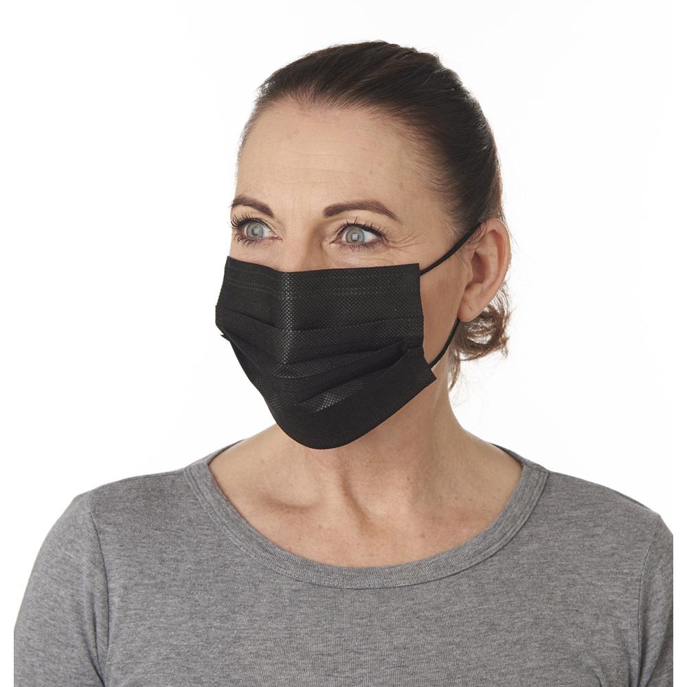 Black Disposable Face Masks (pack of 50)