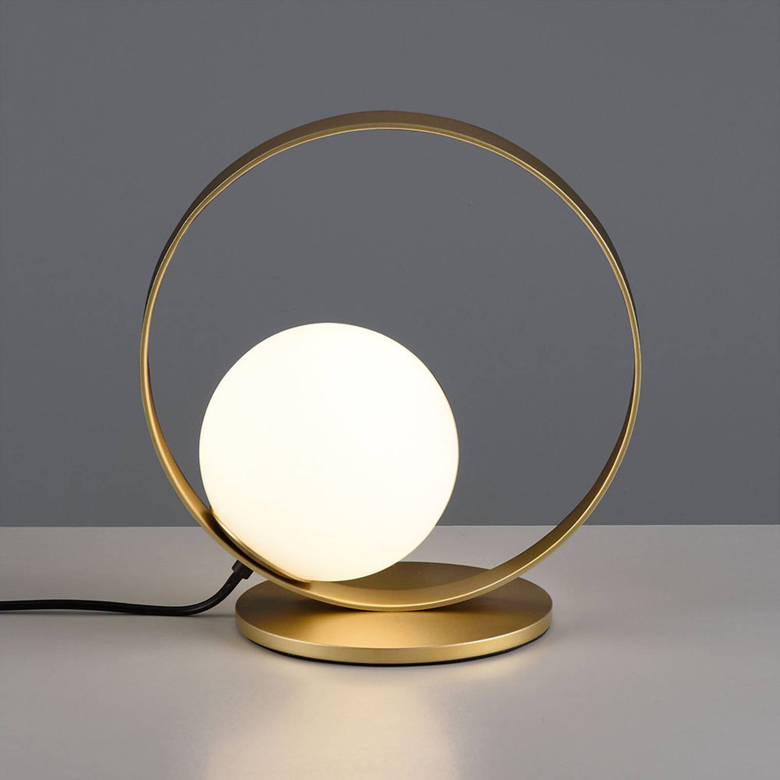 LED-pöytälamppu Halo, kulta/opaali
