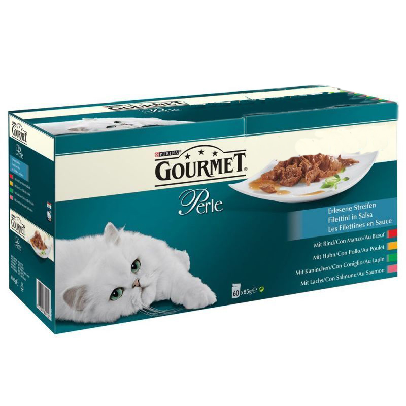 Laatikollinen kissanruokaa "Gourmet" 60 x 85 g - 26% alennus
