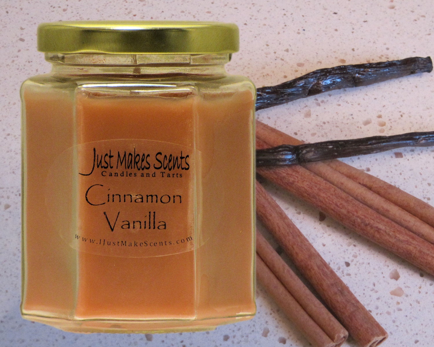 Cinnamon Vanilla Blended Soy Candle - Candles From Just Makes Scents