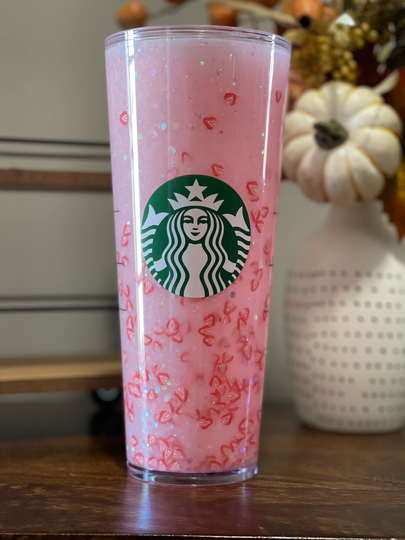 Pink drink Starbucks Snowglobe Tumbler  Tumbler cups personalized, Pink  starbucks cup, Pink drink starbucks