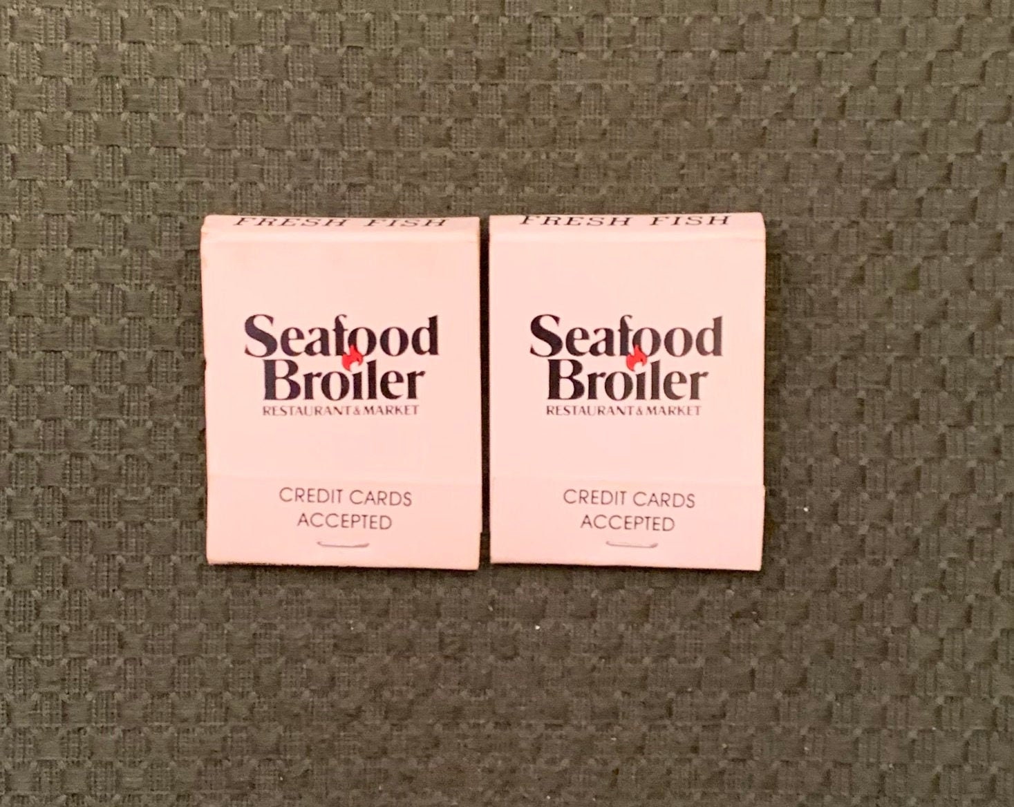Vintage Matchbooks, Seafood Broiler Restaurant, California & Nationwide, Lot Of 2 with All Match Sticks, Free Ship in Usa