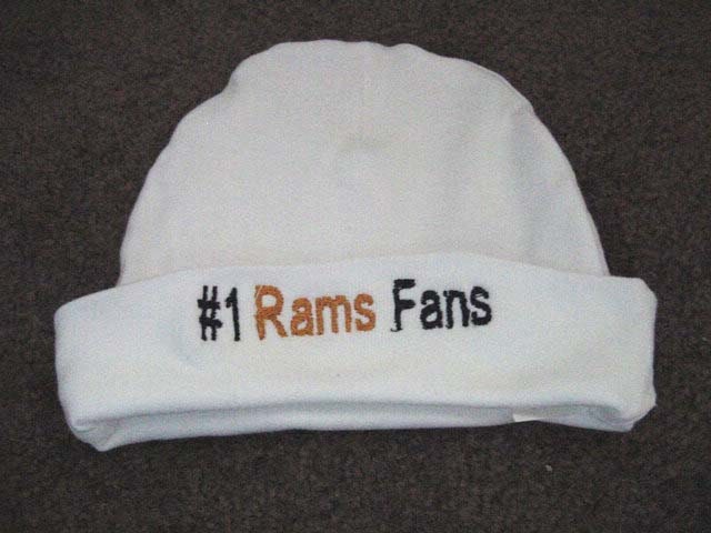Los Angeles Rams Football Baby Infant Newborn Hat Embroidered