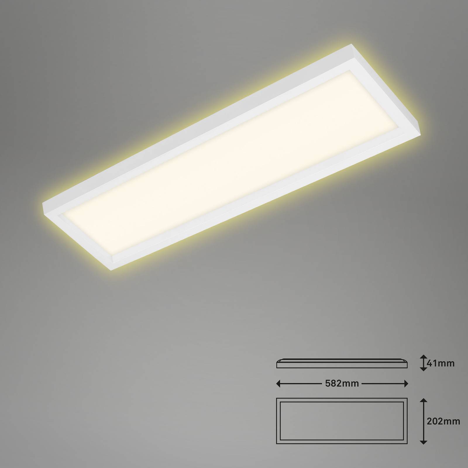 LED-kattovalaisin 7365, 58 x 20 cm, valkoinen