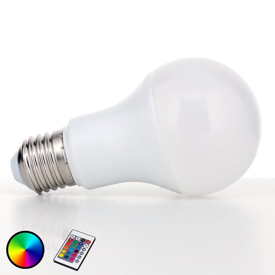 LED-lamppu E27 9W RGBW kaukosäätimellä