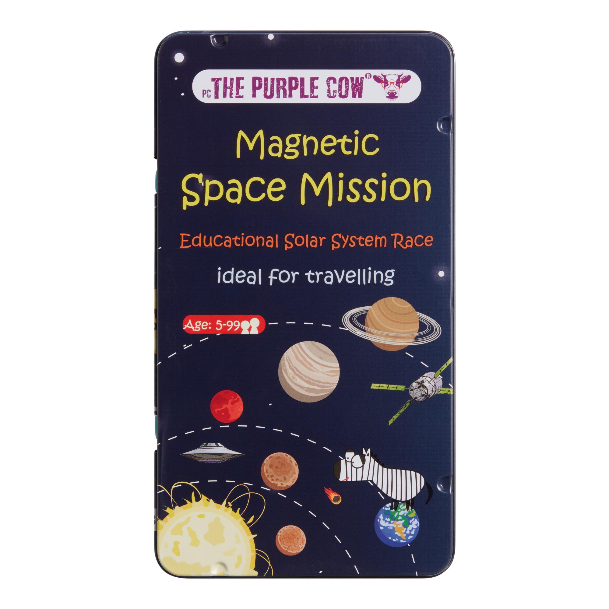 The Purple Cow Magnetic Space Mission Travel Game: Blue - Metal by World Market