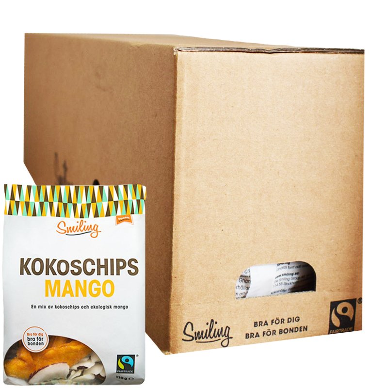 Hel Låda Kokoschips Mango 6 x 110g - 41% rabatt