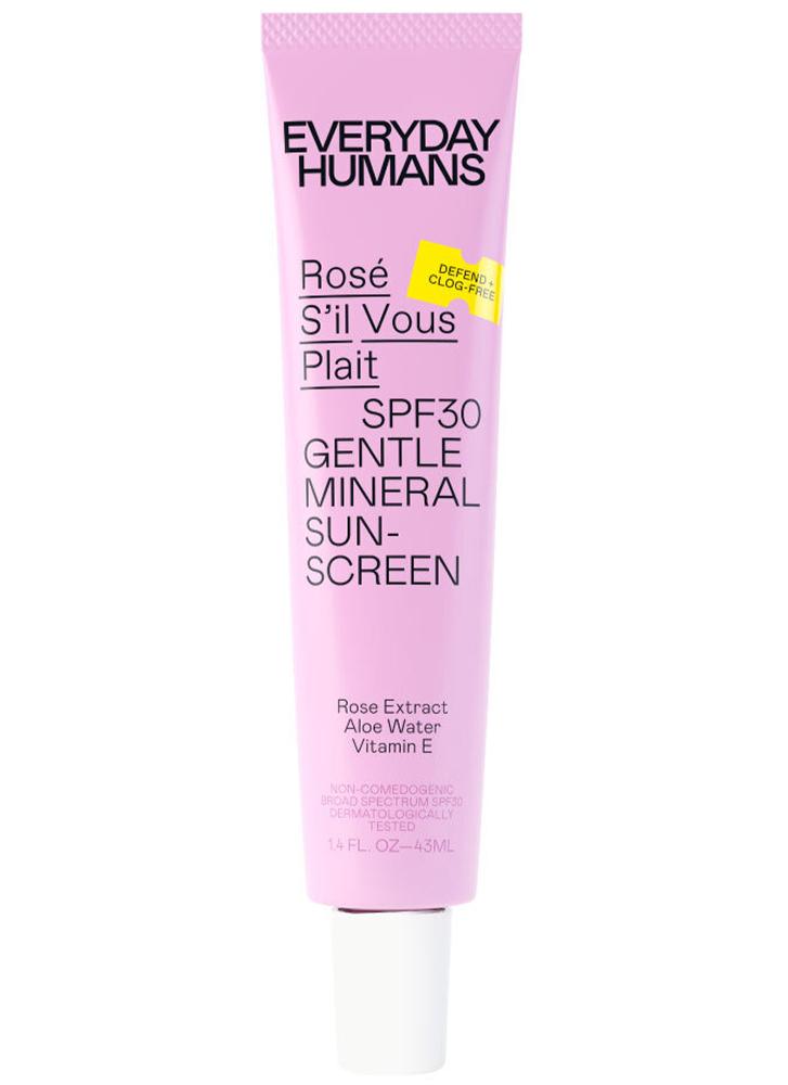 Everyday Humans SPF30 Rose S'il Vous Plait Gentle Mineral Sunscreen