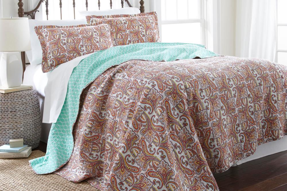 Amrapur Overseas Arsenia Multi Multi Reversible Twin Quilt (Blend with Polyester Fill) | 3CTNQLTG-ARS-TN
