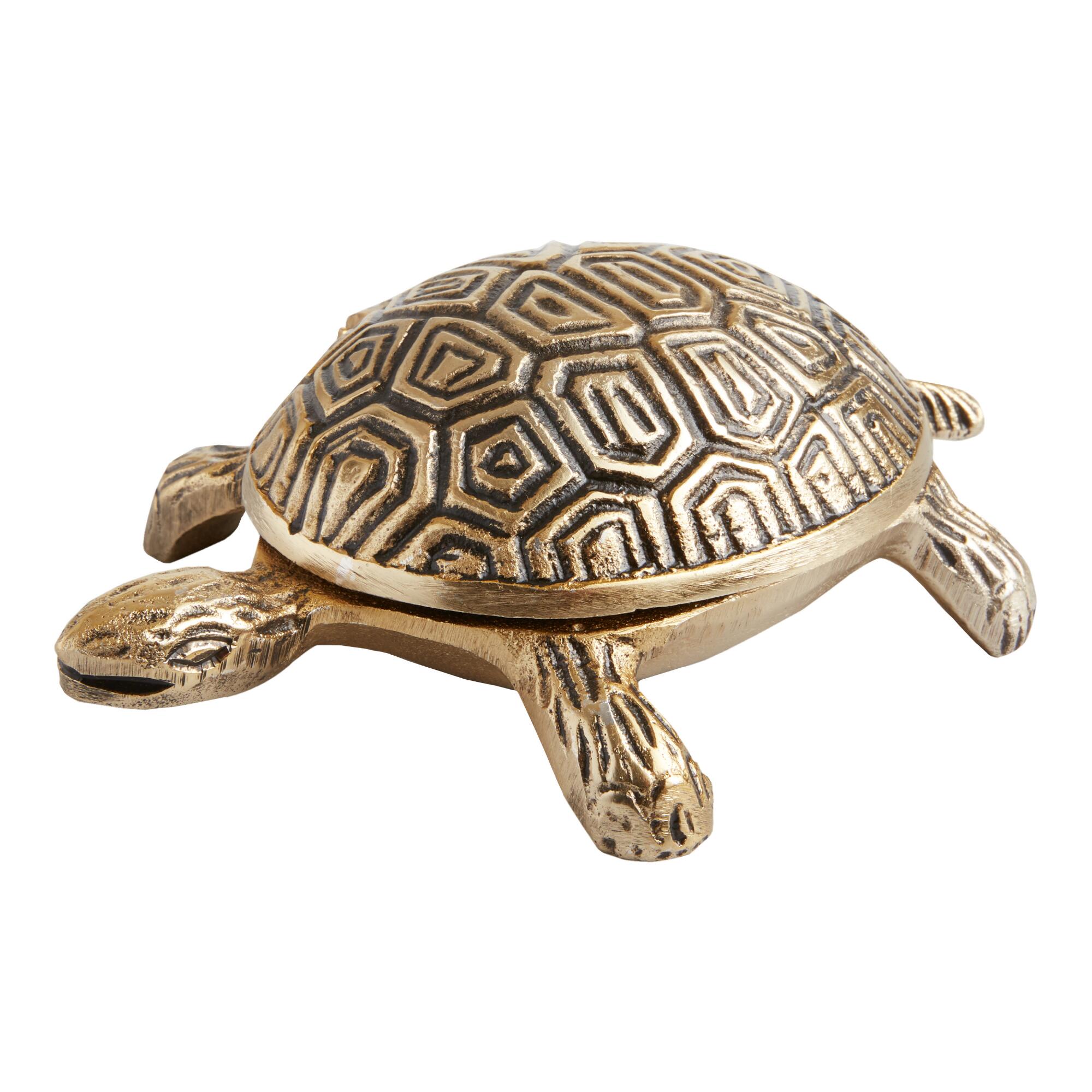 Antique Gold Turtle Trinket Box by World Market