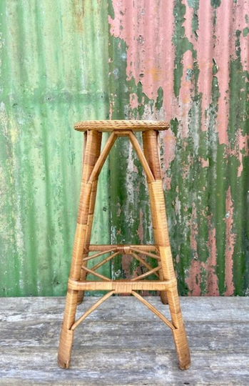 Buy Tall Vintage Wicker Stool Bamboo Plant Stand Rattan Kitchen