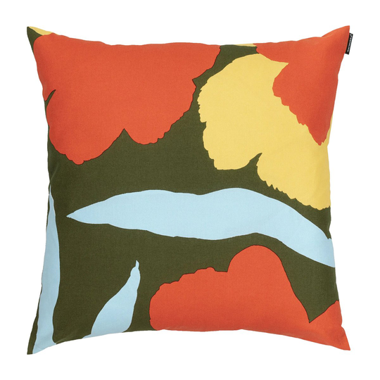 Osta Marimekko Malvikki tyynynpäällinen 45 x 45 cm  Tummanvihreä-oranssi-keltainen netistÃ¤ 