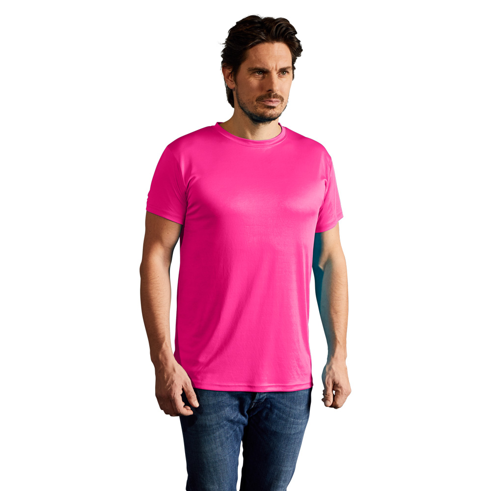 UV-Performance T-Shirt Herren, Neonrosa, L