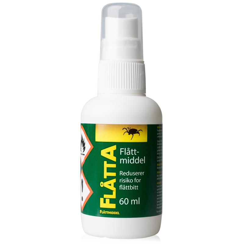 Mygga Flåtta Spray 60ml Reduserer risikoen for flåttbitt