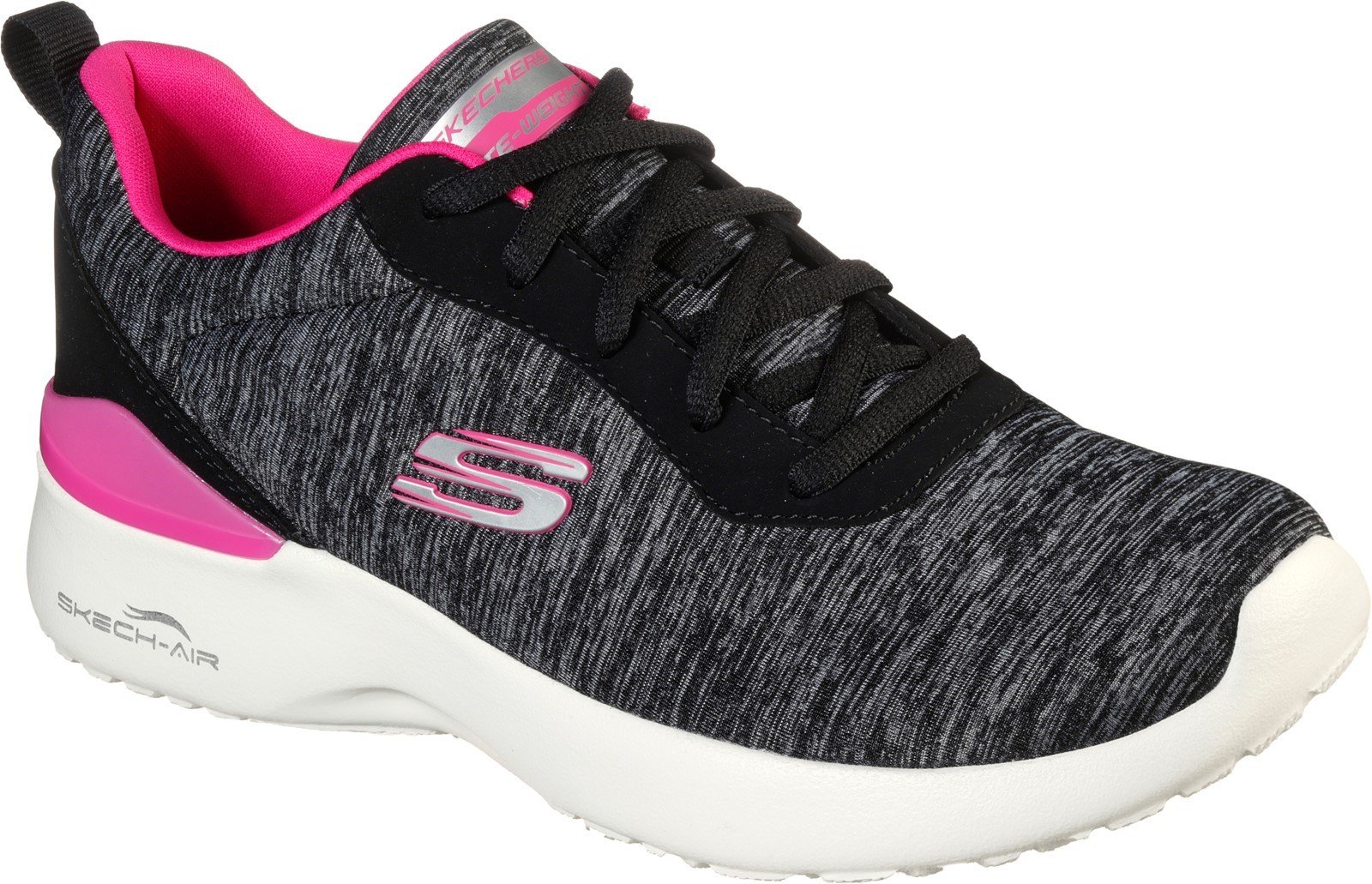 Skechers Women's Skech-Air Dynamight Sport Trainer Various Colours 32118 - Black/Hot Pink 3