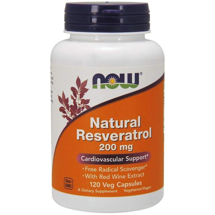 Natural Resveratrol with Red Wine Extract, 200mg - 120 vcaps