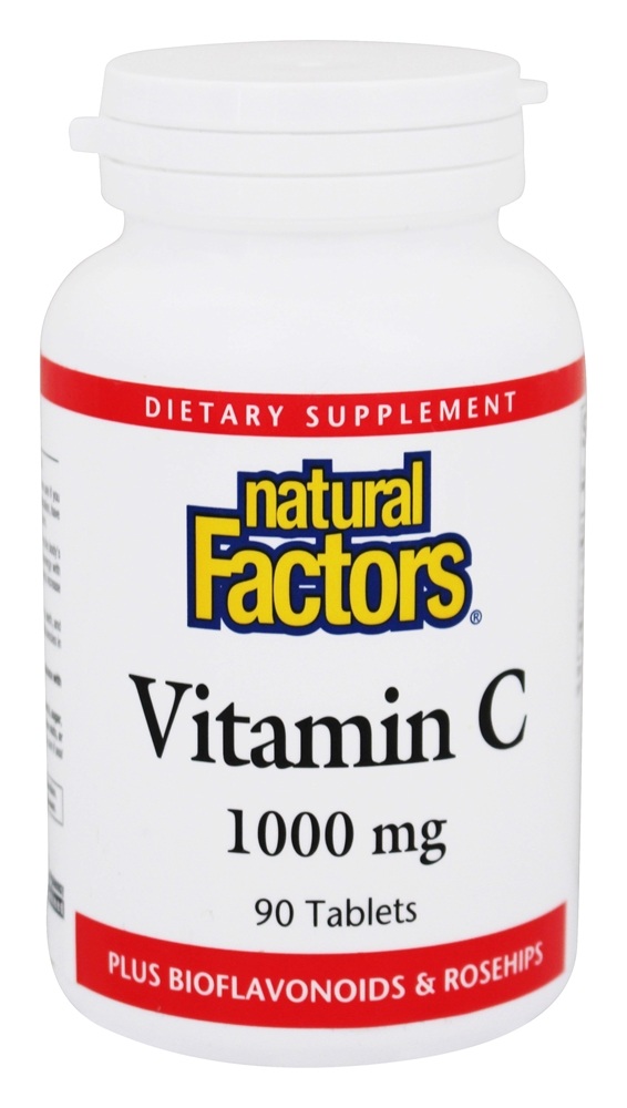 Natural Factors - Vitamin C Plus Bioflavonoids & Rosehips 1000 mg. - 90 Tablets