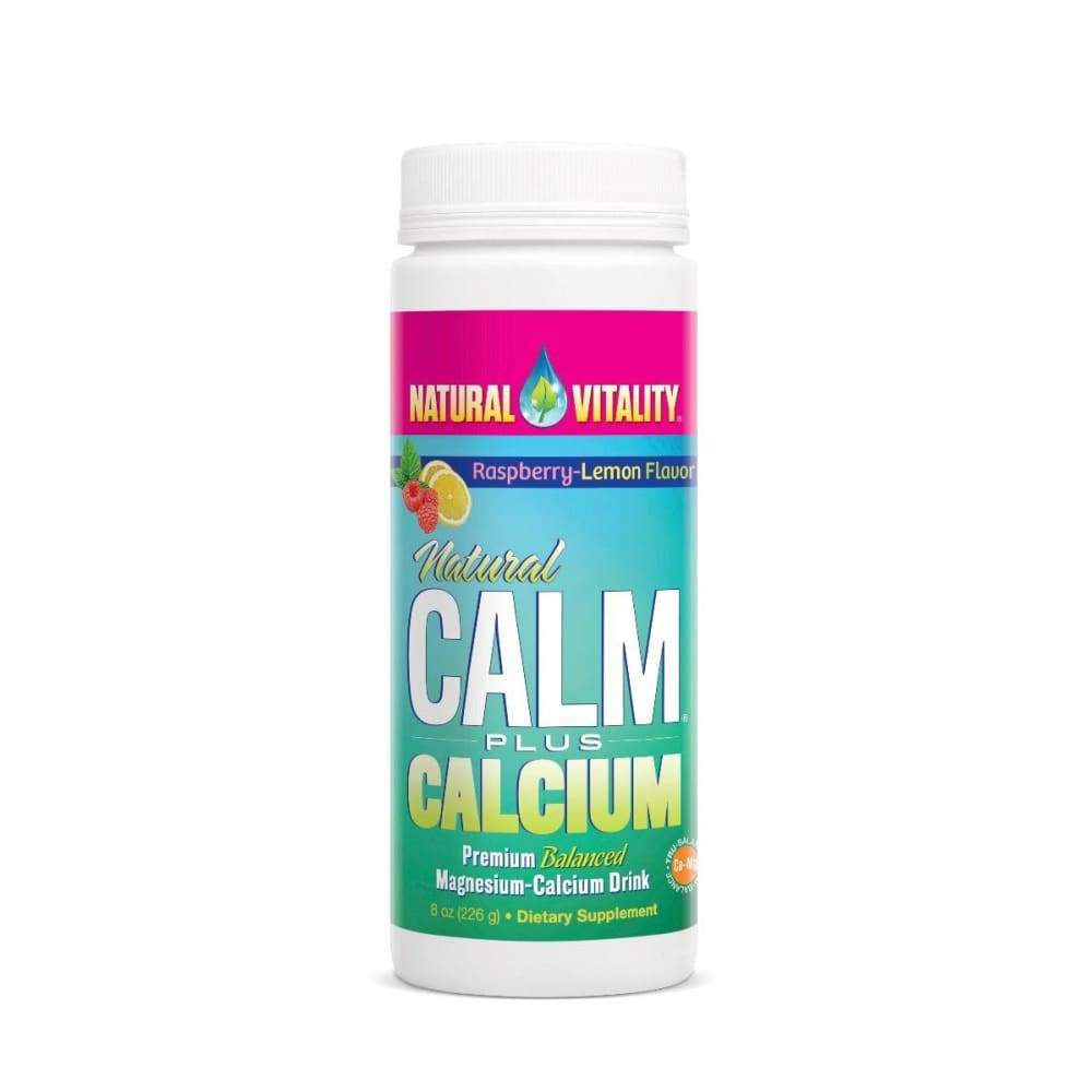 Natural Calm Plus Calcium, Raspberry Lemon - 226 grams