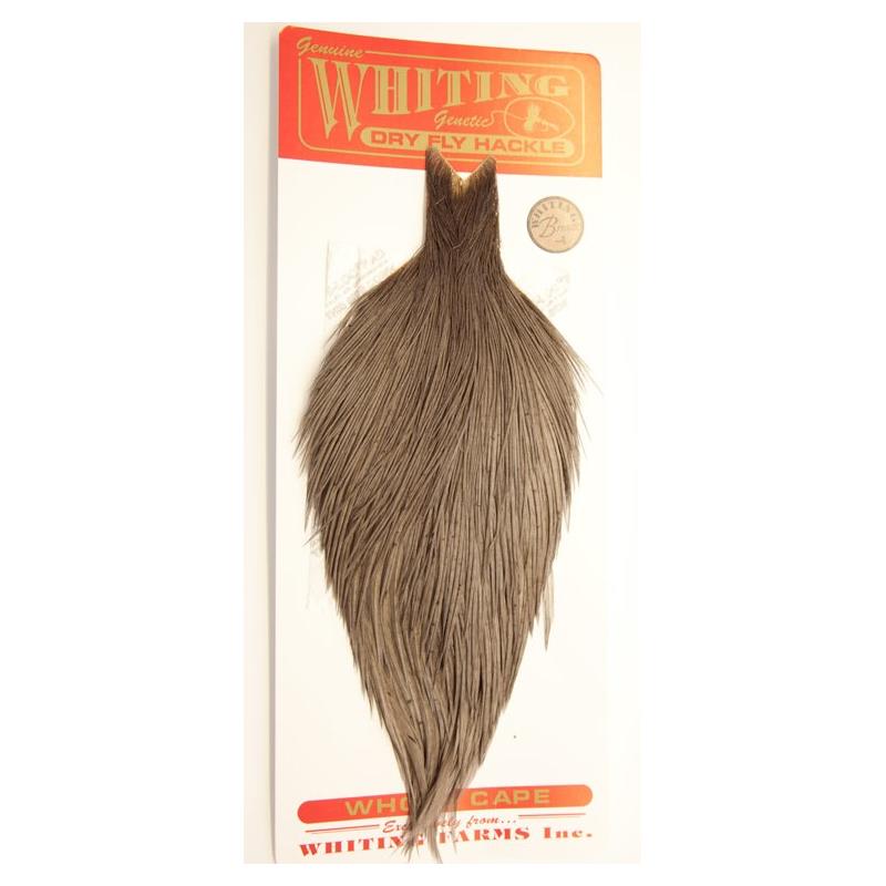 Whiting Dry Fly Cape - Dark Dyed Dun Bronsegradering