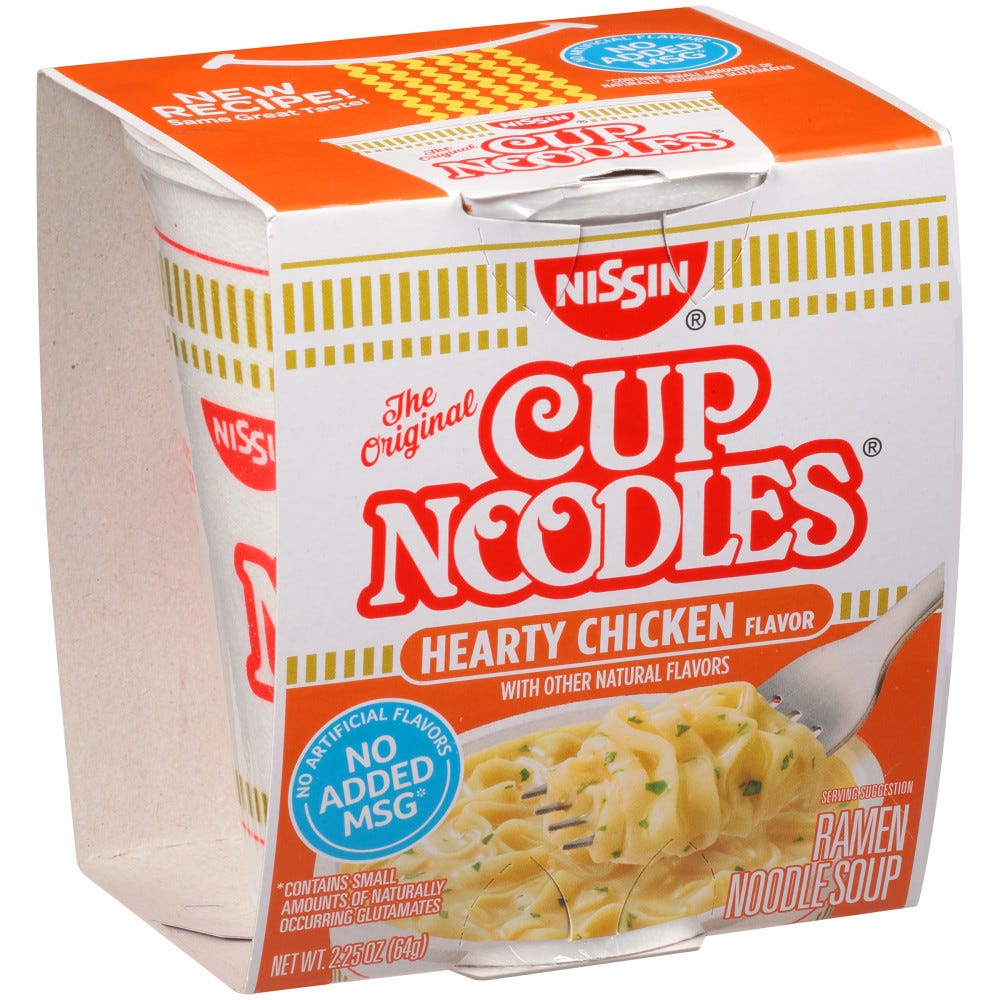 Nissin Ramen Cup Noodle Soup, Hearty Chicken - 2.25 oz