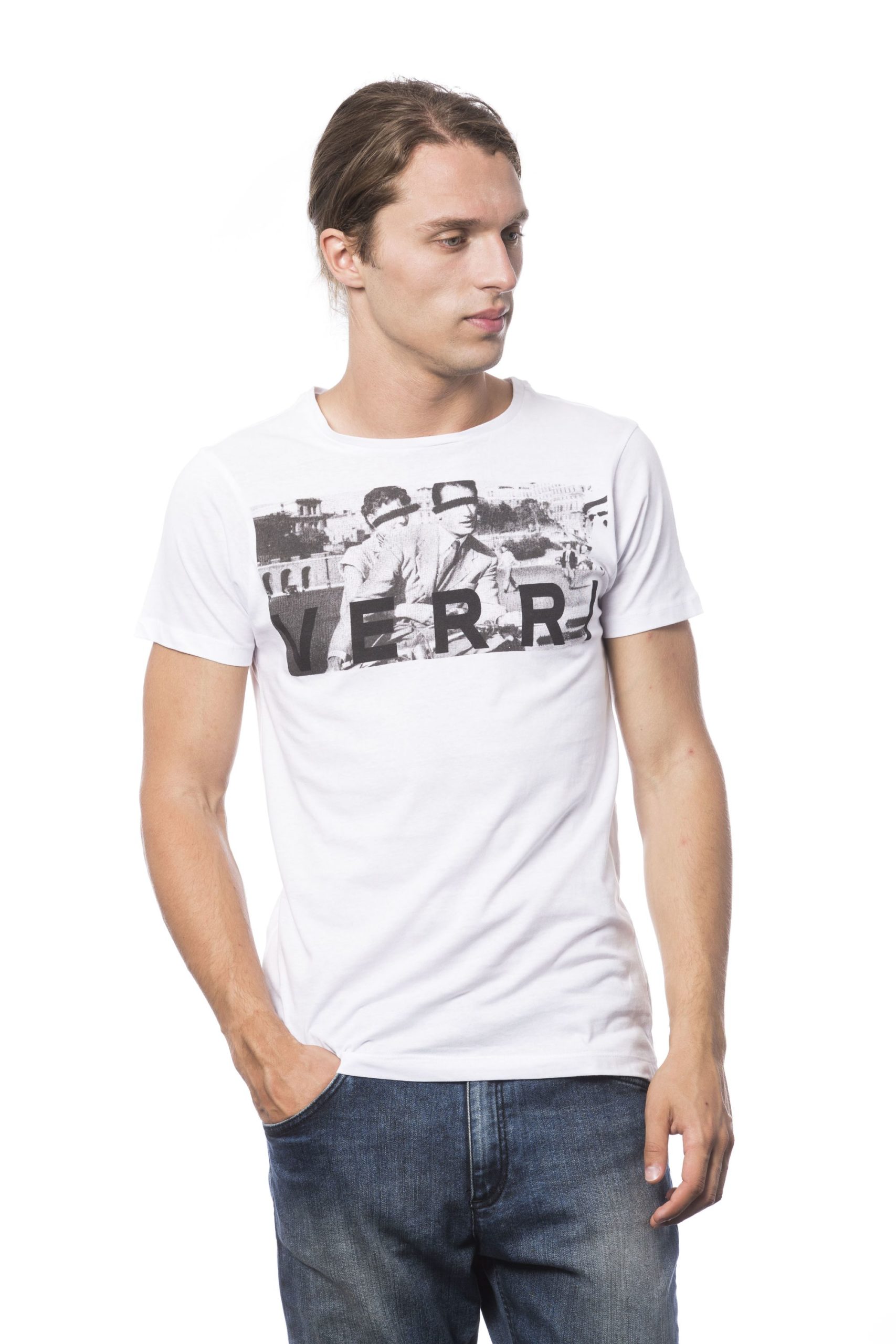 Verri Men's Bianco T-Shirt White VE682808 - S