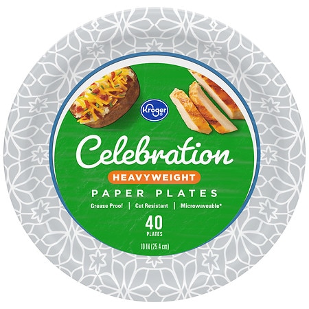 Kroger Heavy Weight Paper Plates 10 Inch - 40.0 ea