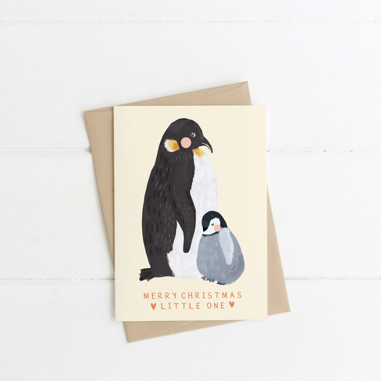 Buy Little Penguin Christmas Card | First Merry Seasons Greeting Baby ...