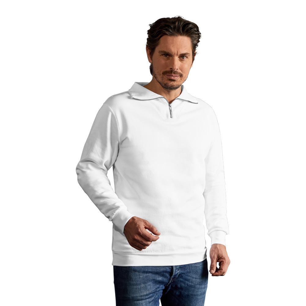 Troyer Sweatshirt Herren, Weiß, XL