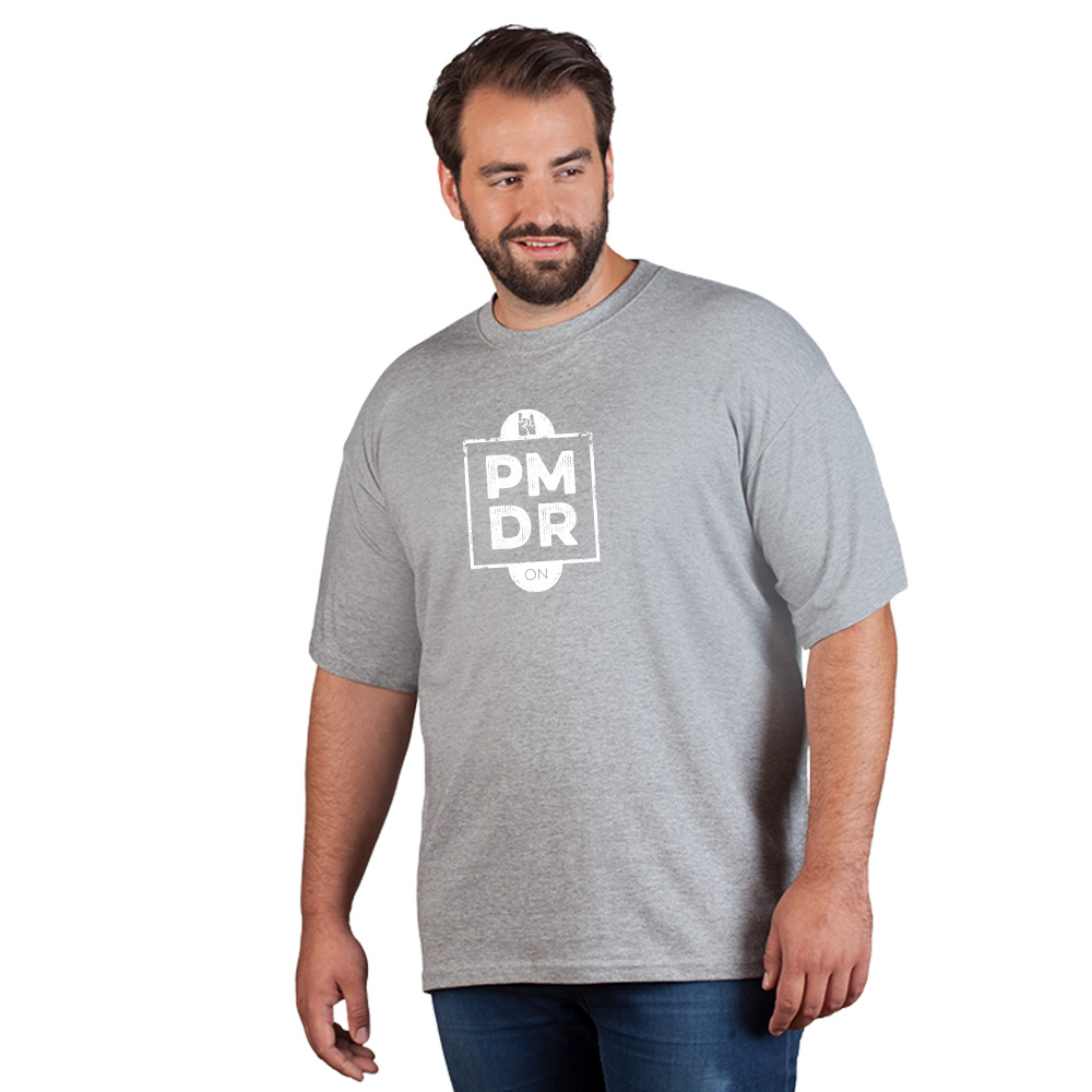 Print "promodoro rock on" Premium T-Shirt Plus Size Herren, Sportgrau, 4XL