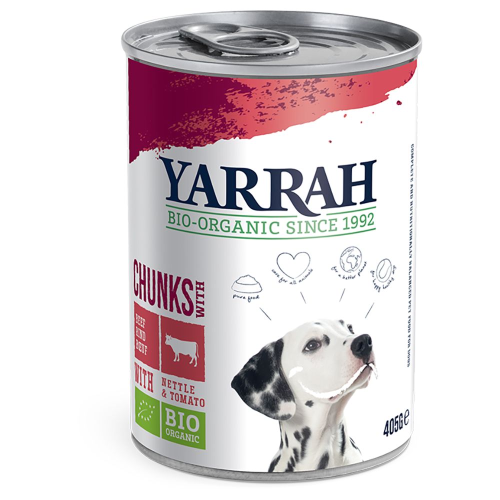 Yarrah Organic Beef with Organic Tomato & Organic Nettle - Saver Pack: 24 x 405g