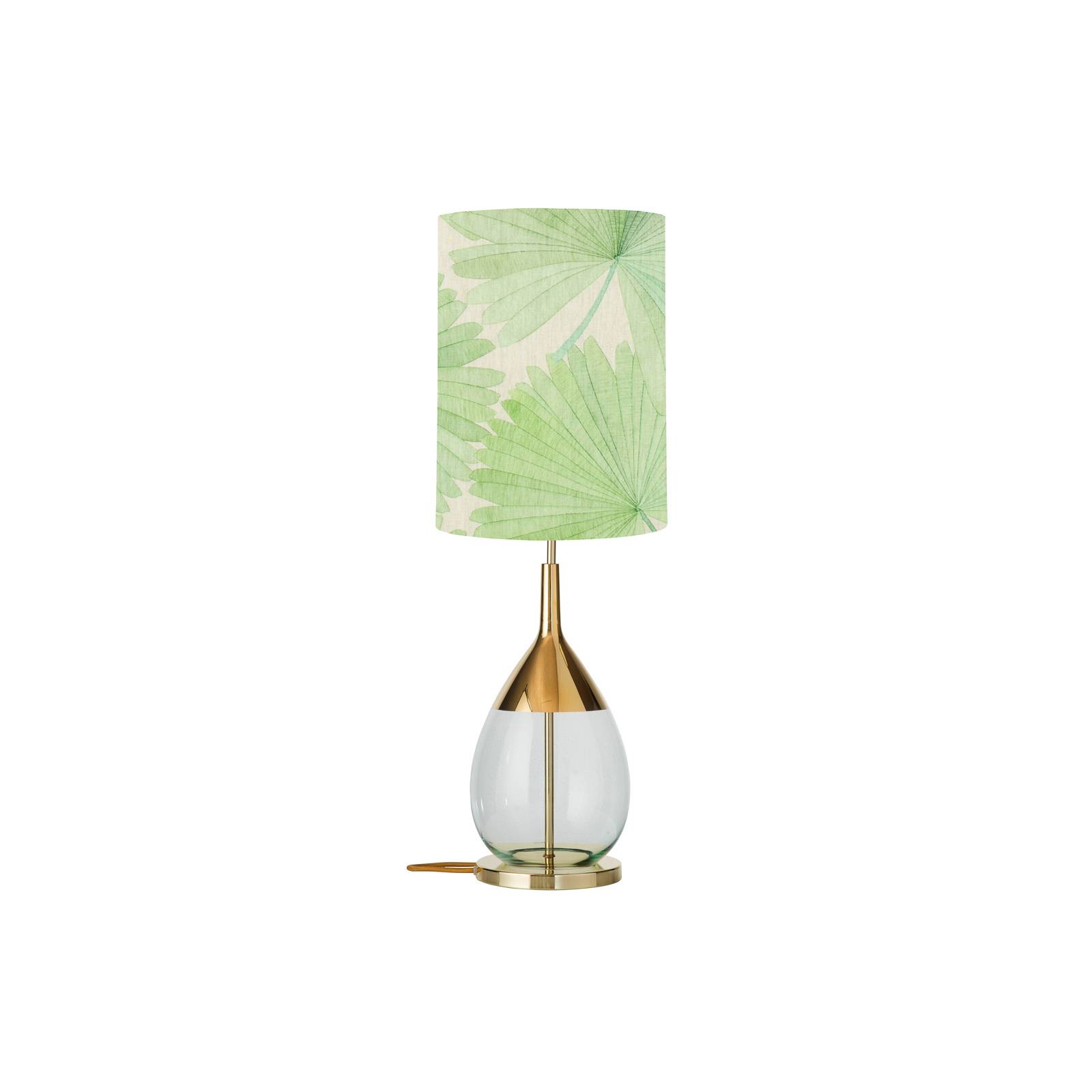 EBB & FLOW Lute -pöytälamppu Tango palm green/gold