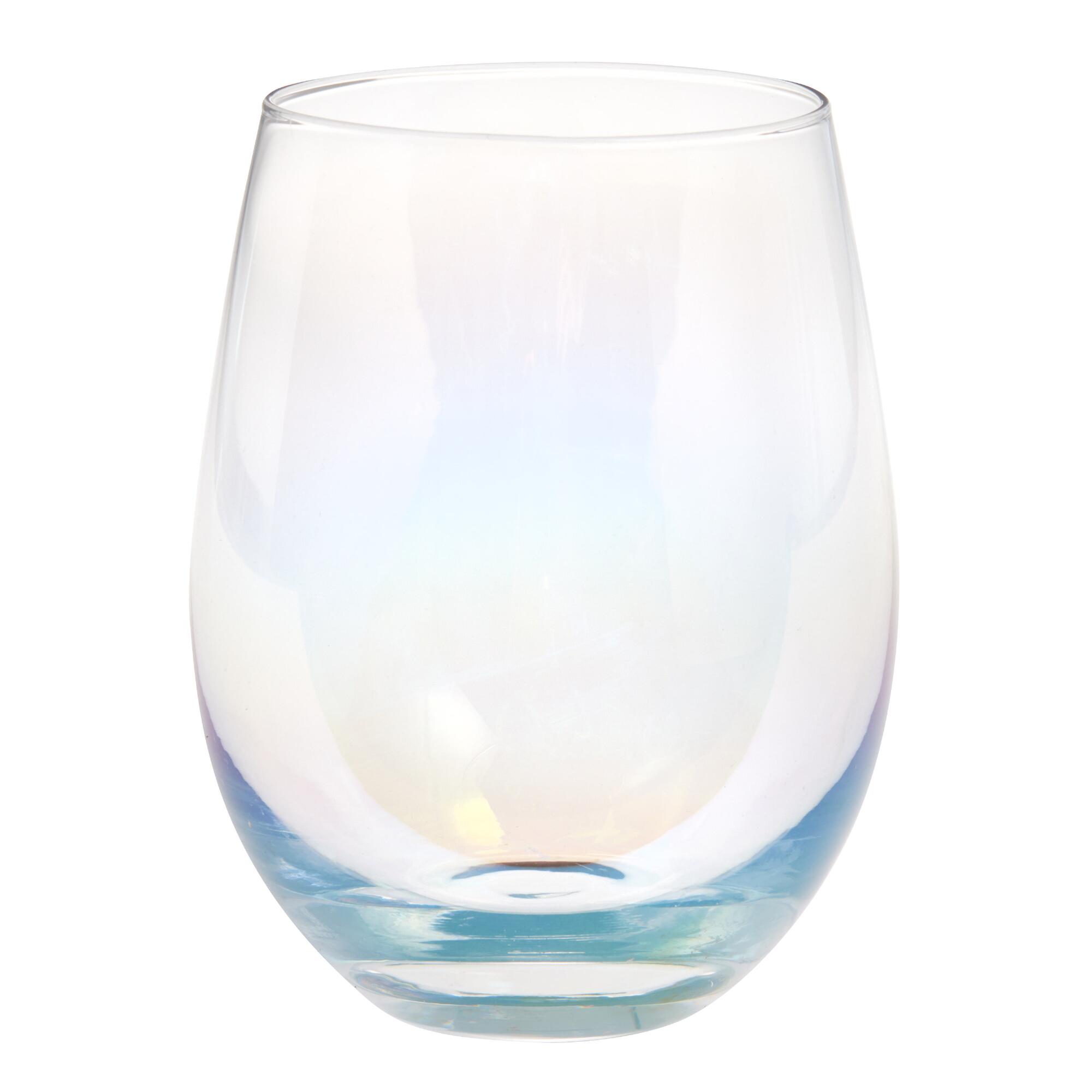 Iridescent Stemless Wine Glasses Set of 4: Multi by World Market