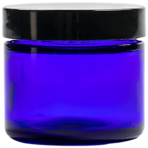 Glass Jar with Lid - Cobalt (2 Ounce)