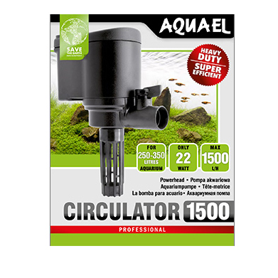 Aquael Cirkulationspump Cirkulator Svart 22W 1500l/h