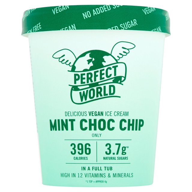 Perfect World Mint Choc Chip Vitamin No Added Sugar Ice Cream