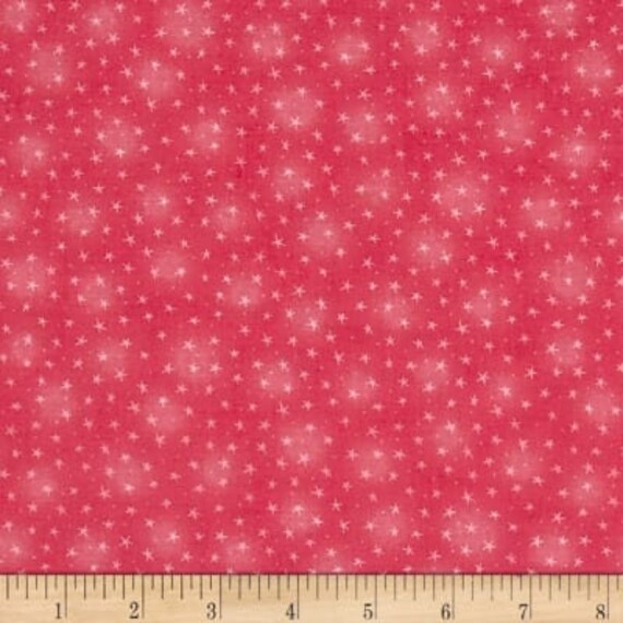 Coral Pink Cotton Blender With Tiny Star Print - Starlet By Blank Quilting 6383-Coral Yardage Cut Continuously